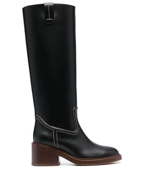 chloe edelie leather boots|farfetch chloe shoes.